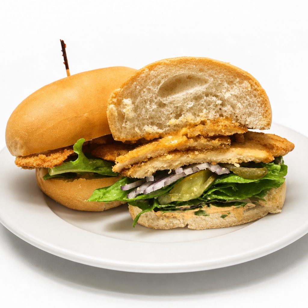 Chicken Schnitzel Sandwich.