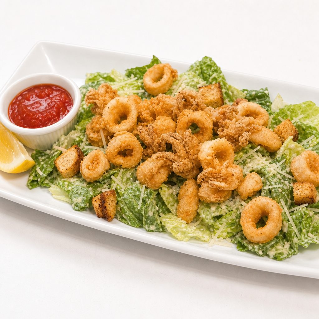 Calamari Caesar Salad.