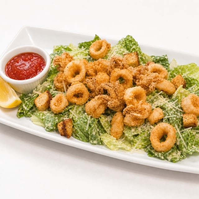 Calamari Caesar Salad.