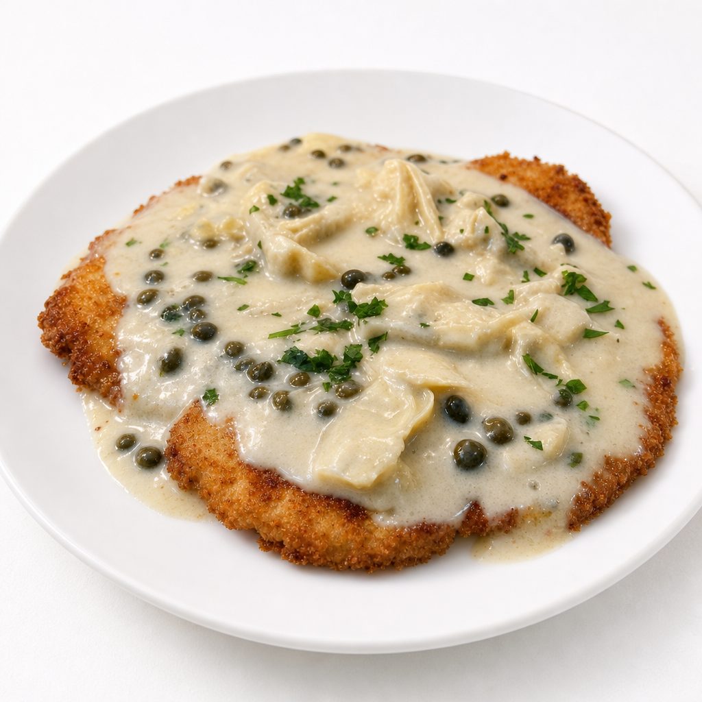 Dunkelweizen Schnitzel.