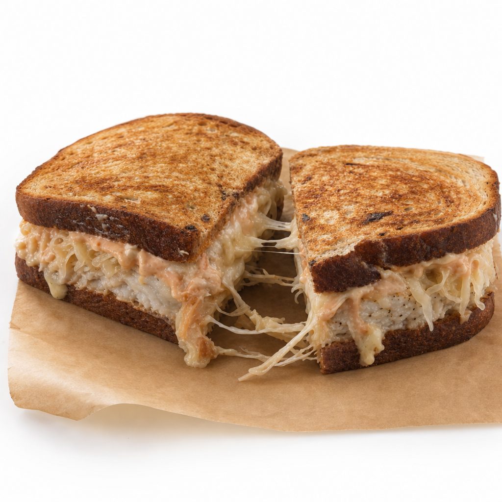 Crispy Fresh Fish Rueben.