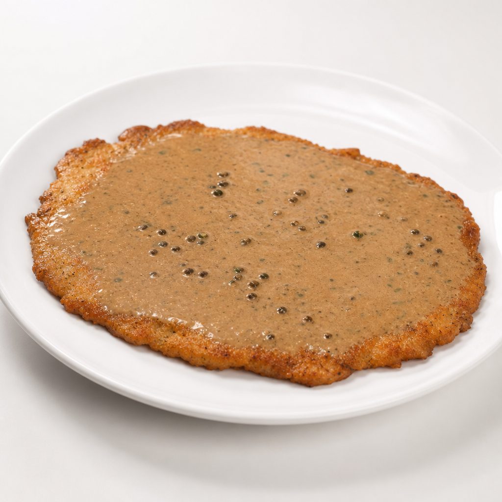 Pfefferkornsauce Schnitzel.