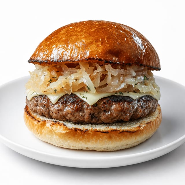 Sauerkraut Cheeseburger.