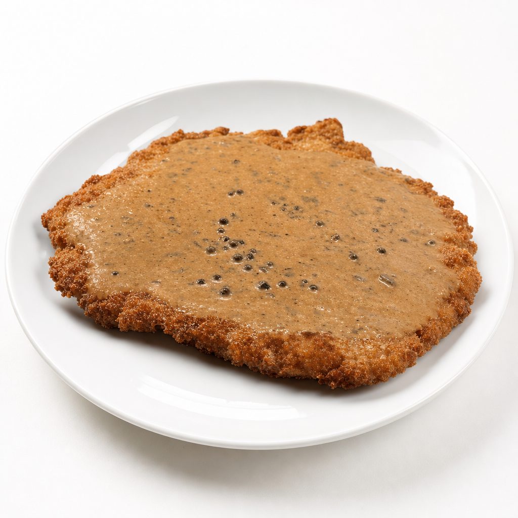 Pfefferkornsauce Wiener Schnitzel.