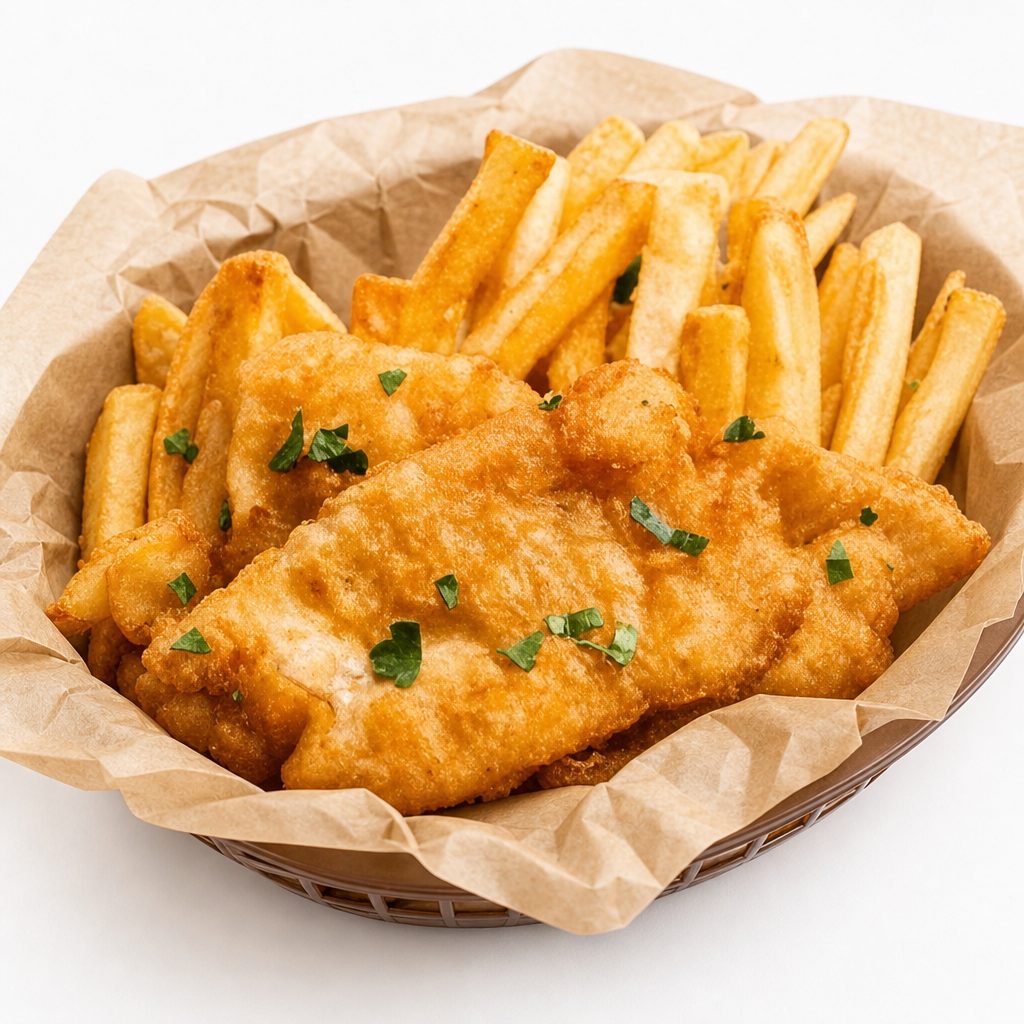 Fresh Fish & Chips.