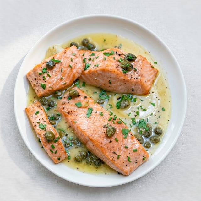 Salmon Piccata.