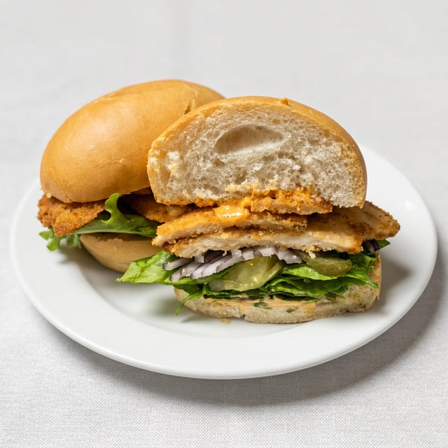 Chicken Schnitzel Sandwich.