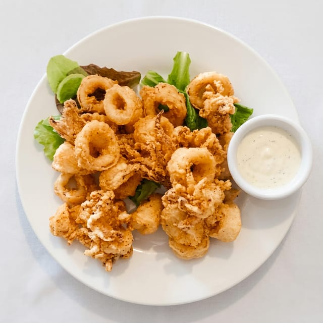 Calamari Caesar Salad.