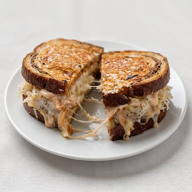 Crispy Fresh Fish Rueben.
