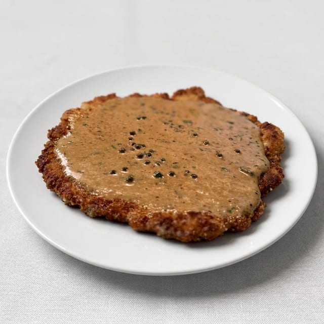 Pfefferkornsauce Schnitzel.